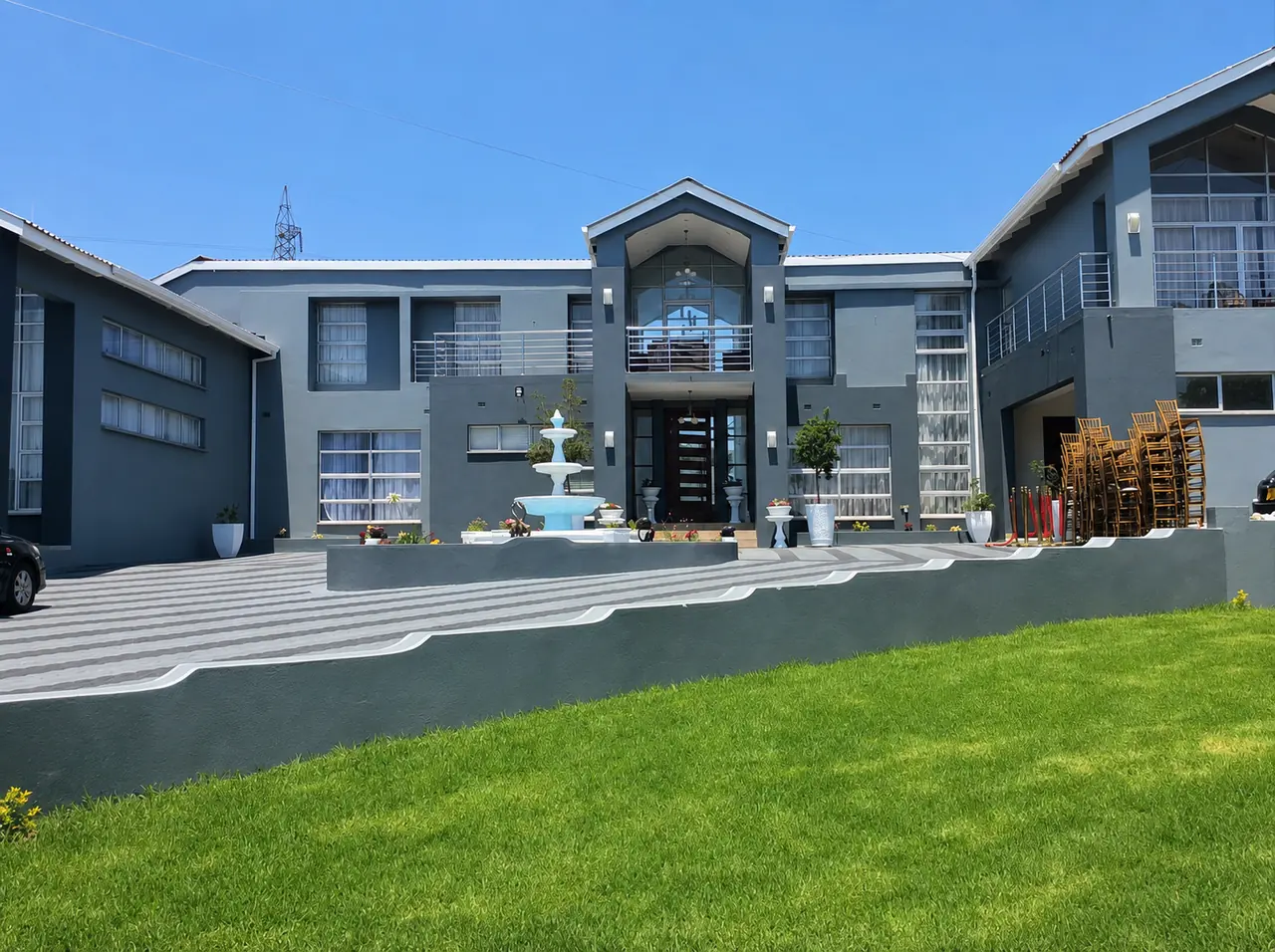 Painting contractor Harare — completed exterior repaint of a multi-wing property in Gletwin, Zimbabwe